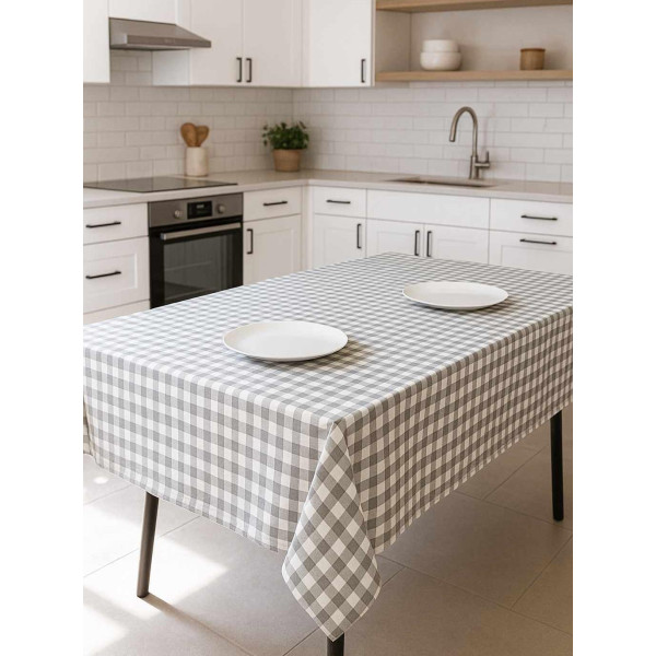 ΤΡΑΠΕΖΟΜΑΝΤΗΛΟ ΛΙΝΟ ΚΑΡΩ  ΓΚΡΙ LINEAHOME LH2025827-1