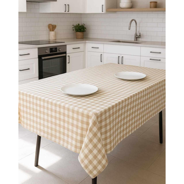 ΤΡΑΠΕΖΟΜΑΝΤΗΛΟ ΛΙΝΟ ΚΑΡΩ  ΜΠΕΖ LINEAHOME LH2025828-1