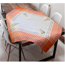 ΤΡΑΠΕΖΟΜΑΝΤΗΛΟ ΛΙΝΟ ΖΑΚΑΡ ΜΕ ΚΕΝΤΗΜΑ  LILY 5580 ΠΟΡΤΟΚΑΛΙ 140Χ220 LINEAHOME LH2031154-2