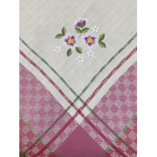 ΤΡΑΠΕΖΟΜΑΝΤΗΛΟ ΛΙΝΟ ΖΑΚΑΡ ΜΕ ΚΕΝΤΗΜΑ LILY 5580 ΡΟΖ 140Χ220 LINEAHOME LH2031157-2