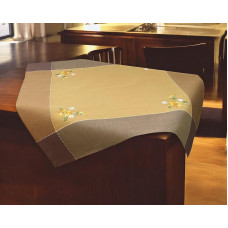 ΤΡΑΠΕΖΟΜΑΝΤΗΛΟ ΛΙΝΟ ΖΑΚΑΡ  ΜΕ ΚΕΝΤΗΜΑ SUNFLOWER 140Χ180 LINEAHOME LH2031288