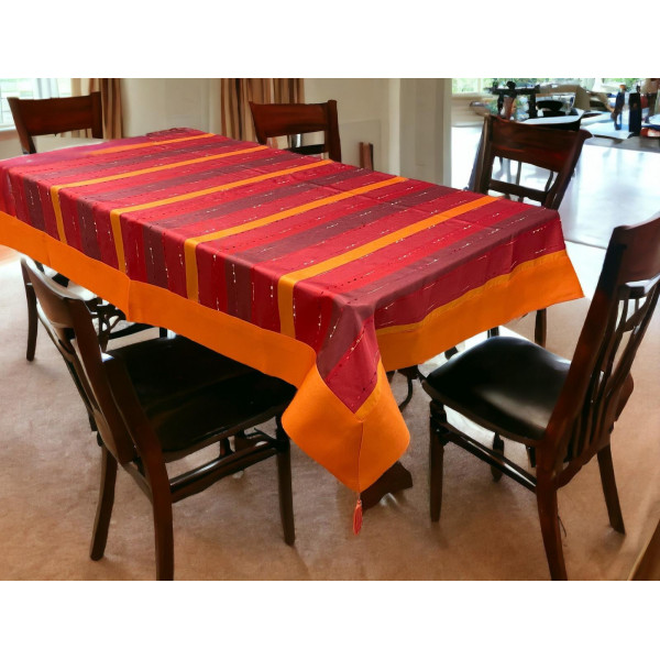 ΤΡΑΠΕΖΟΜΑΝΤΗΛΟ  ΣΑΤΙΝΕ ΖΑΚΑΡ ΜΕ ΦΑΣΑ TIVOLI  180X220 LINEAHOME LH2037033