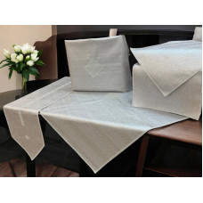 ΚΑΡΕ ΣΕΤ 5ΤΜΧ  ΔΕΡΜΑ & ΣΤΡΑΣ VIPER ΓΚΡΙ ΤΡ/ΡΕ 120Χ120 ΚΑΡΕ 100Χ100 ΤΡΑΒΕΡΣΑ 40Χ160 Π LINEAHOME LH2025245-1