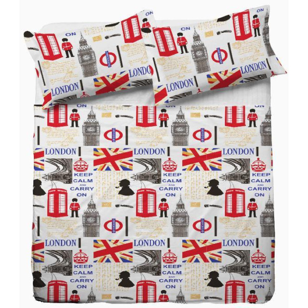 ΣΕΤ ΣΕΝΤΟΝΙΑ  ΕΜΠΡΙΜΕ LONDON ΔΙΠΛΟ 200Χ240 LINEAHOME LH4110732-1