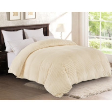 ΚΟΥΒΕΡΤΟΠΑΠΛΩΜΑ ΑΝΑΓΛΥΦΟ ΚΟΤΛΕ ΥΠΕΡΔΙΠΛΟ ΕΚΡΟΥ 210X230 LINEAHOME LH2025933-1