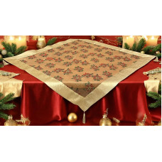 ΧΡΙΣΤΟΥΓΕΝΝΙΑΤΙΚΟ ΤΡΑΠΕΖΟΚΑΡΕ 114Χ114  ΑΛΕΞΑΝΔΡΙΝΟ LINEAHOME LH2025092-1