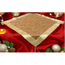 ΧΡΙΣΤΟΥΓΕΝΝΙΑΤΙΚΟ ΤΡΑΠΕΖΟΚΑΡΕ 114Χ114  SNOW GOLD LINEAHOME LH2025093-1