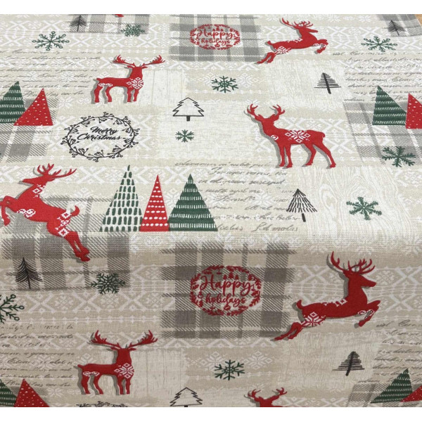 ΧΡΙΣΤΟΥΓΕΝΝΙΑΤΙΚΟ ΤΡΑΠΕΖΟΜΑΝΤΗΛΟ ΛΙΝΟ RUDOLPH LINEAHOME LH2025972-1