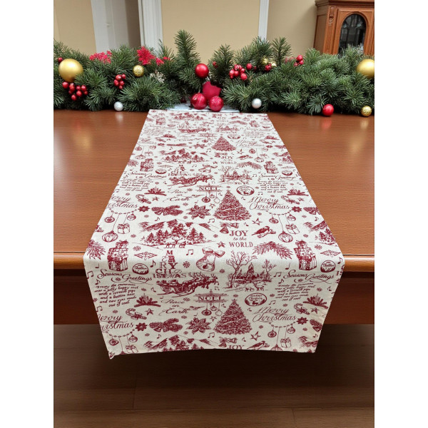 ΧΡΙΣΤΟΥΓΕΝΝΙΑΤΙΚΗ ΤΡΑΒΕΡΣΑ ΛΙΝΗ RED TREE  45Χ140 LINEAHOME LH2025979