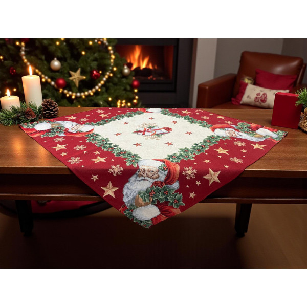 ΧΡΙΣΤΟΥΓΕΝΙΑΤΙΚΟ ΚΑΡΕ ΣΤΟΦΑ ΙΣΠΑΝΙΑΣ SANTA 90Χ90 LINEAHOME LH2025981-2