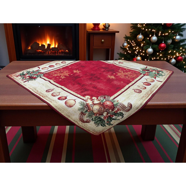 ΧΡΙΣΤΟΥΓΕΝΙΑΤΙΚΟ ΚΑΡΕ ΣΤΟΦΑ ΙΣΠΑΝΙΑΣ NOEL CIRE  90Χ90 LINEAHOME LH2025984