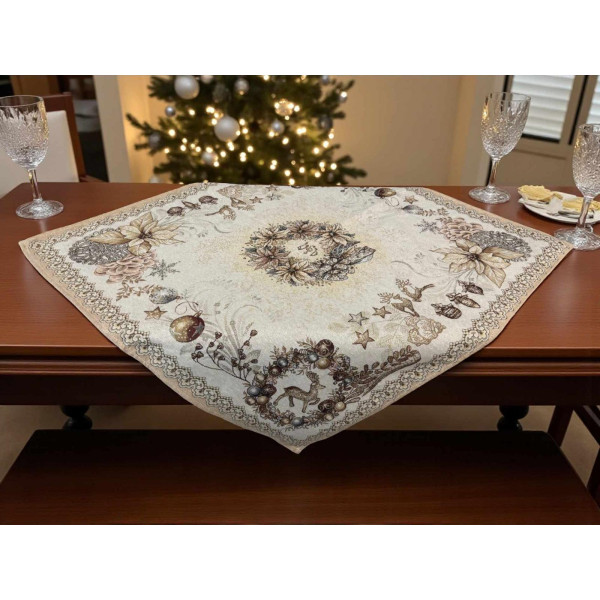 ΧΡΙΣΤΟΥΓΕΝΝΙΑΤΙΚΟ ΚΑΡΕ ΣΤΟΦΑ ΙΣΠΑΝΙΑΣ TINSEL ΧΡΥΣΑΦΙ LINEAHOME LH2025985