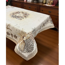 ΧΡΙΣΤΟΥΓΕΝΝΙΑΤΙΚΟ ΤΡΑΠΕΖΟΜΑΝΤΗΛΟ ΣΤΟΦΑ ΙΣΠΑΝΙΑΣ TINSEL ΧΡΥΣΑΦΙ  ΑΠΟ 140X140 LINEAHOME LH2025986