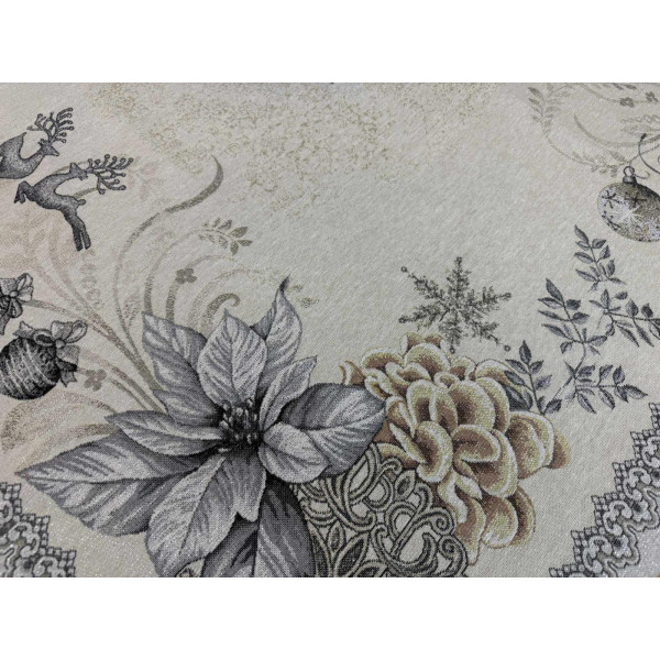 ΧΡΙΣΤΟΥΓΕΝΝΙΑΤΙΚΗ ΤΡΑΒΕΡΣΑ  ΣΤΟΦΑ ΙΣΠΑΝΙΑΣ TINSEL ΑΣΗΜΙ LINEAHOME LH2025988-1