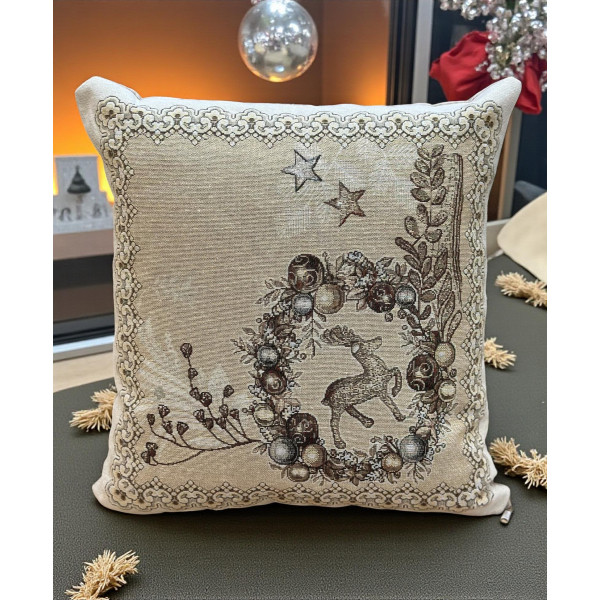 ΧΡΙΣΤΟΥΓΕΝΝΙΑΤΙΚΗ ΜΑΞΙΛΑΡΟΘΗΚΗ  TINSEL DE ΧΡΥΣΑΦΙ 45Χ45 LINEAHOME LH2025990-2