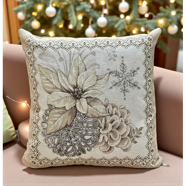 ΧΡΙΣΤΟΥΓΕΝΝΙΑΤΙΚΗ ΜΑΞΙΛΑΡΟΘΗΚΗ  TINSEL AL ΧΡΥΣΑΦΙ 45Χ45 LINEAHOME LH2025991-1