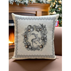 ΧΡΙΣΤΟΥΓΕΝΝΙΑΤΙΚΗ ΜΑΞΙΛΑΡΟΘΗΚΗ  TINSEL DE ΑΣΗΜΙ 45Χ45 LINEAHOME LH2025992-2