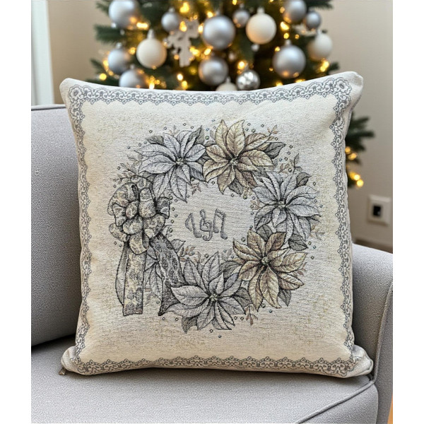 ΧΡΙΣΤΟΥΓΕΝΝΙΑΤΙΚΗ ΜΑΞΙΛΑΡΟΘΗΚΗ  TINSEL NO ΑΣΗΜΙ 45Χ45 LINEAHOME LH2025994-1