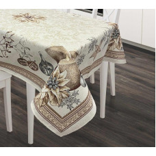 ΧΡΙΣΤΟΥΓΕΝΝΙΑΤΙΚΟ ΤΡΑΠΕΖΟΜΑΝΤΗΛΟ ΣΤΟΦΑ ΙΣΠΑΝΙΑΣ CANDLE GOLD ΑΠΟ 140X180 LINEAHOME LH2037258-2