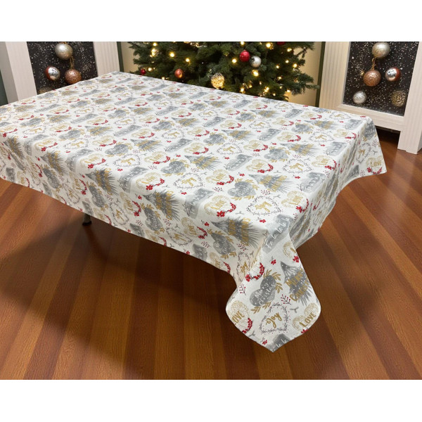 ΧΡΙΣΤΟΥΓΕΝΝΙΑΤΙΚΟ ΤΡΑΠΕΖΟΜΑΝΤΗΛΟ ΛΙΝΟ LOVE CHRISTMAS LINEAHOME LH2025975-3