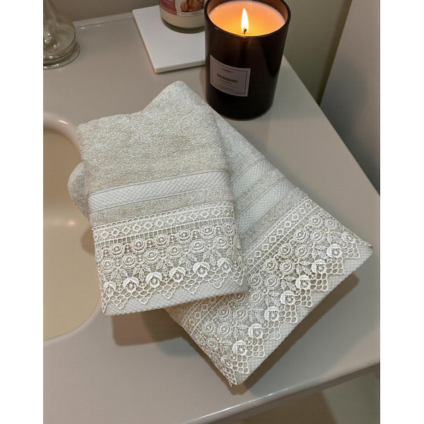 ΣΕΤ ΠΕΤΣΕΤΕΣ 2ΤΜΧ ΜΕ ΔΑΝΤΕΛΑ  ΜΠΕΖ ΣΕ ΚΟΥΤΙ 50Χ90+70Χ140 LINEAHOME LH2025129