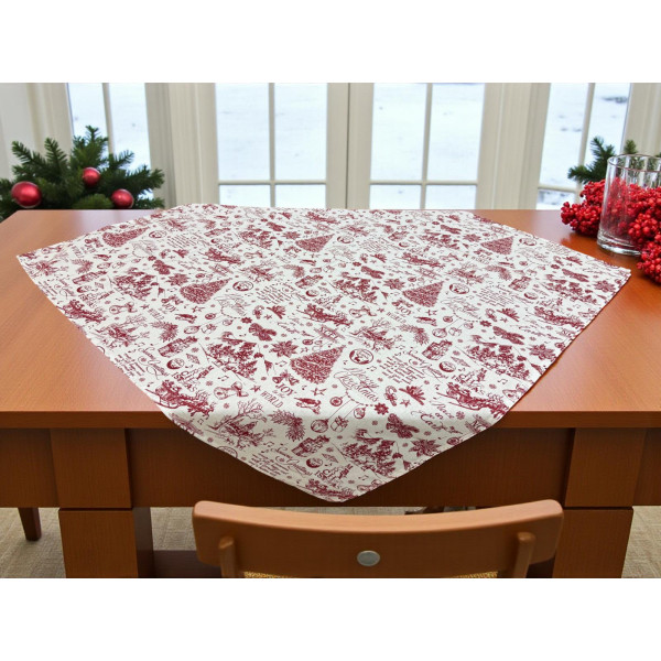 ΧΡΙΣΤΟΥΓΕΝΝΙΑΤΙΚΟ ΚΑΡΕ  ΛΙΝΟ RED TREE 100Χ100 LINEAHOME LH2025998