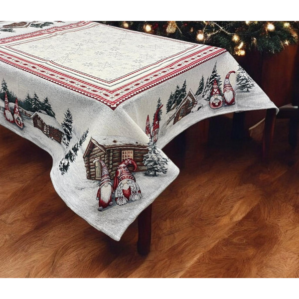 ΧΡΙΣΤΟΥΓΕΝΝΙΑΤΙΚΟ ΤΡΑΠΕΖΟΜΑΝΤΗΛΟ ΣΤΟΦΑ ΙΣΠΑΝΙΑΣ MINI SANTA ΑΠΟ 140X220 LINEAHOME LH2037252-3