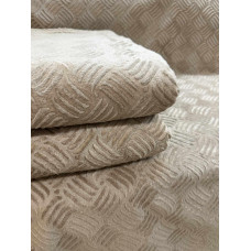 Ριχτάρι βελούρ αντιολισθητικό  rafles σκουρο μπεζ σετ 3τμχ LINEAHOME LH2025157