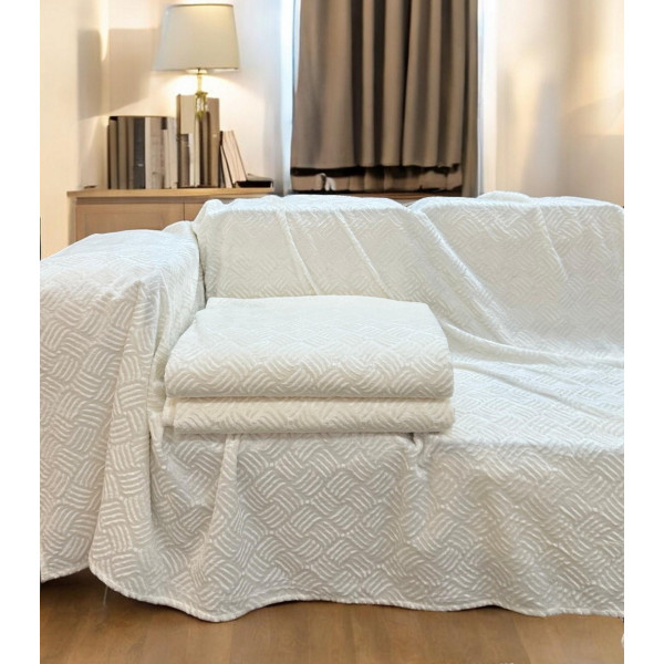 Αντιολισθητικό ριχτάρι βελούρ rafles εκρού μεμονωμένα 180X320 LINEAHOME LH2025150-4