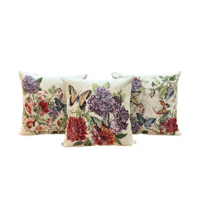 ΜΑΞΙΛΑΡΟΘΗΚΗ  ΣΤΟΦΑ ΔΑΜΑΣΚΟ ΙΣΠΑΝΙΑΣ PAPPILION C 45Χ45 LINEAHOME LH2025848