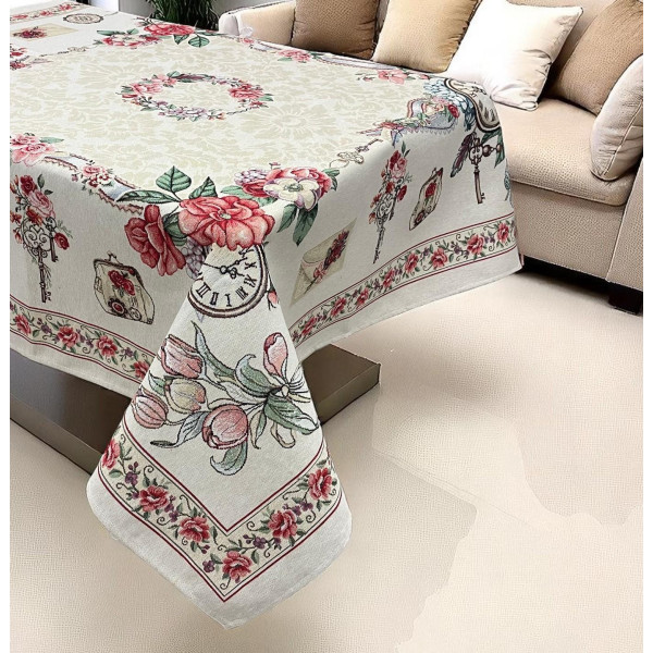 ΤΡΑΠΕΖΟΜΑΝΤΗΛΟ ΔΑΜΑΣΚΟ ΣΤΟΦΑ ΙΣΠΑΝΙΑΣ RETRO LINEAHOME LH2031282-1