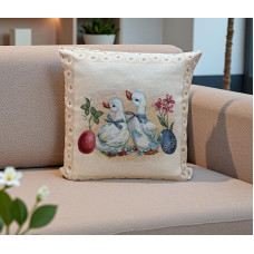 ΜΑΞΙΛΑΡΟΘΗΚΗ ΣΤΟΦΑ ΙΣΠΑΝΙΑΣ ΠΑΣΧΑΛΙΝΟ DUCK 45X45 LINEAHOME LH2026416