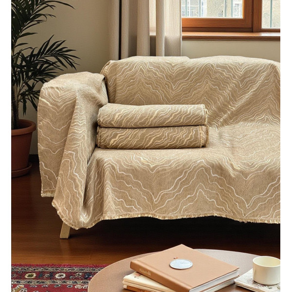 ΡΙΧΤΑΡΙ ΣΕΝΙΛ VOLCAN ΜΠΕΖ ΜΕΜΟΝΟΜΕΝΑ 180x300 LINEAHOME LH2025314-3