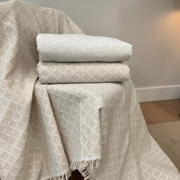 ΡΙΧΤΑΡΙ ΒΑΜΒΑΚΕΡΟ GRANADA  ΜΠΕΖ ΑΠΟ 180Χ320 LINEAHOME LH2026205-3