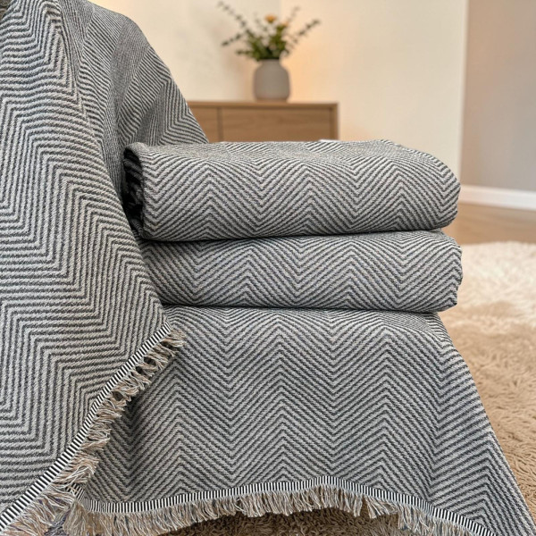 ΡΙΧΤΑΡΙ  ΒΑΜΒΑΚΕΡΟ ROW ΓΚΡΙ ΑΠΟ 180Χ240 LINEAHOME LH2026174-2