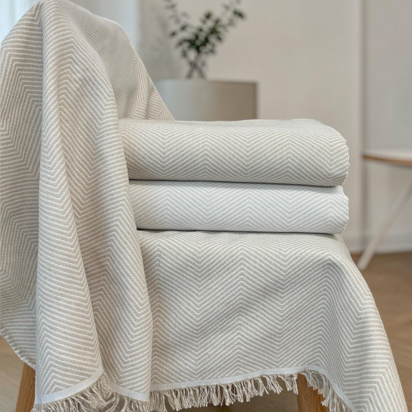 ΡΙΧΤΑΡΙ  ΒΑΜΒΑΚΕΡΟ ROW ΜΠΕΖ ΑΠΟ 180Χ240 LINEAHOME LH2026175-2