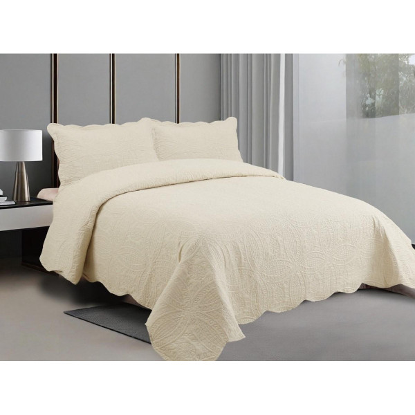 ΣΕΤ ΚΟΥΒΕΡΛΙ ΜΠΕΖ ΜΟΝΟΧΟΧΡΩΜΟ 220 × 240 cm + (2 )50 × 70 LINEAHOME LH2026192-1