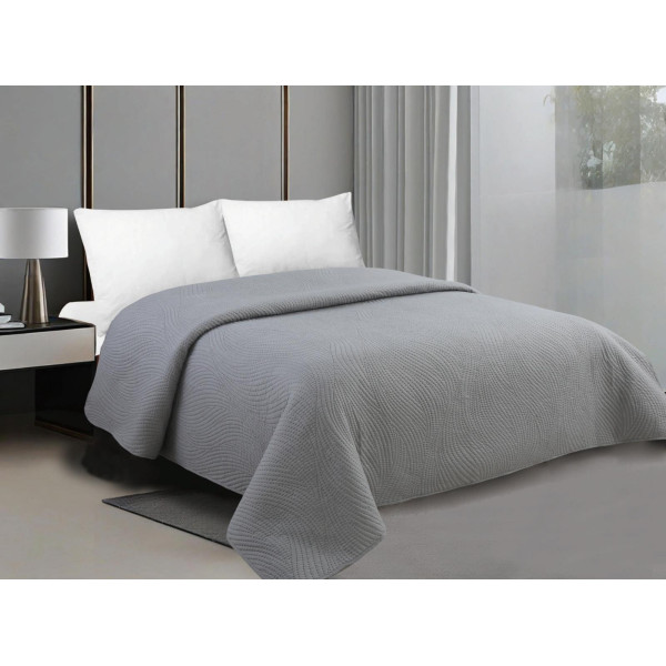 ΚΟΥΒΕΡΛΙ ΜΟΝΟΧΡΩΜΟ ΓΚΡΙ  PEAK 220X240 LINEAHOME LH2026289-2