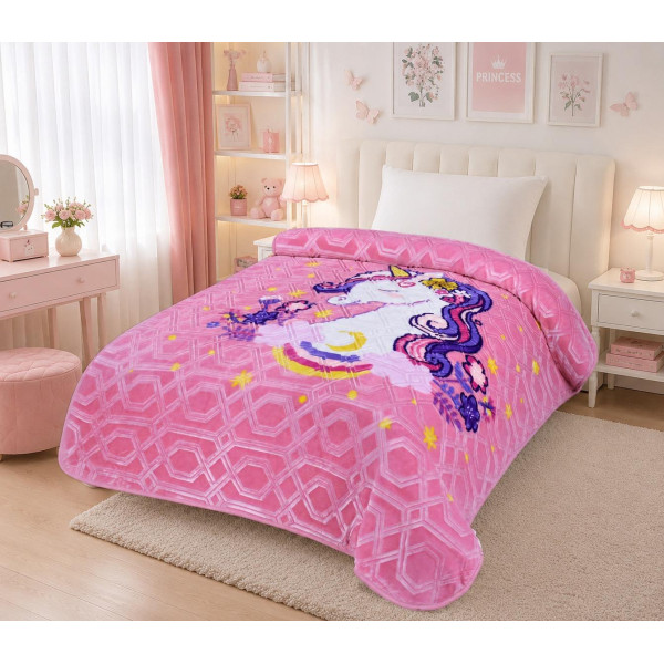 ΚΟΥΒΕΡΤΑ  ΑΝΑΓΛΥΦΗ  ΒΕΛΟΥΤΕ UNICORN 160x220 LINEAHOME LH2026925