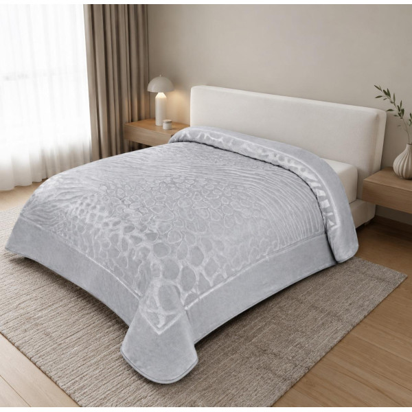 ΚΟΥΒΕΡΤΑ ΑΝΑΓΛΥΦΗ ΒΕΛΟΥΤΕ FORZA SILK TOUCΗ ΑΣΗΜΙ 160X220 LINEAHOME LH2026346-1
