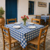 ΚΑΡΕ ΛΙΝΟ 100X100 ΚΑΡΩ ΜΠΛΕ LINEAHOME LH2025852-1
