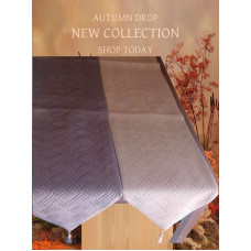 Τραβέρσα βελουτέ με ανάγλυφο σχέδιο 30x200 μπεζ