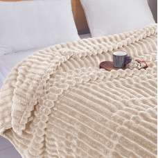 Κουβέρτα κοτλέ flannel 160x220  μπεζ