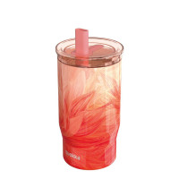 Quokka Ποτήρι Θερμός Ανοξείδωτο BPA Free 720ml Peach Petals με Καλαμάκι