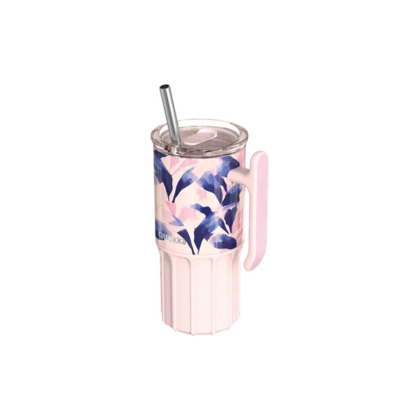 Quokka Handled Tumbler Θερμός Ανοξείδωτο BPA Free 720ml Blue Feather με Καλαμάκι και Λαβή