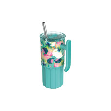 Quokka Handled Tumbler Θερμός Ανοξείδωτο BPA Free 720ml Waterfall Garden με Καλαμάκι και Λαβή