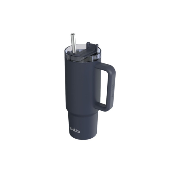 Quokka Ποτήρι Θερμός Ανοξείδωτο BPA Free 950ml με Καλαμάκι και Λαβή Stream Black Quokka Ποτήρι Θερμός Ανοξείδωτο BPA Free 950ml με Καλαμάκι και Λαβή Stream Black