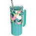 Quokka Handled Tumbler Θερμός Ανοξείδωτο BPA Free 720ml Waterfall Garden με Καλαμάκι και Λαβή