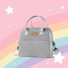 Tasty Ισοθερμικό Τσαντάκι Φαγητού Χειρός -'Ωμου Γκρι Μ26,5 x Π15x Υ22,5cm