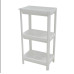 Ραφιέρα Sidi Home Bianco 3 θέσεων πλαστική 35x23x70,5  μαύρη 5203642138086
